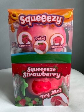 SHIPS TODAY! VIRAL Peach Strawberry TikTok Sunny Day Squeezy Squishy Easter Toy